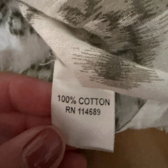 Cino Cotton Gray and White Patterned Women's Blouse Size Large - Picture 4 of 4